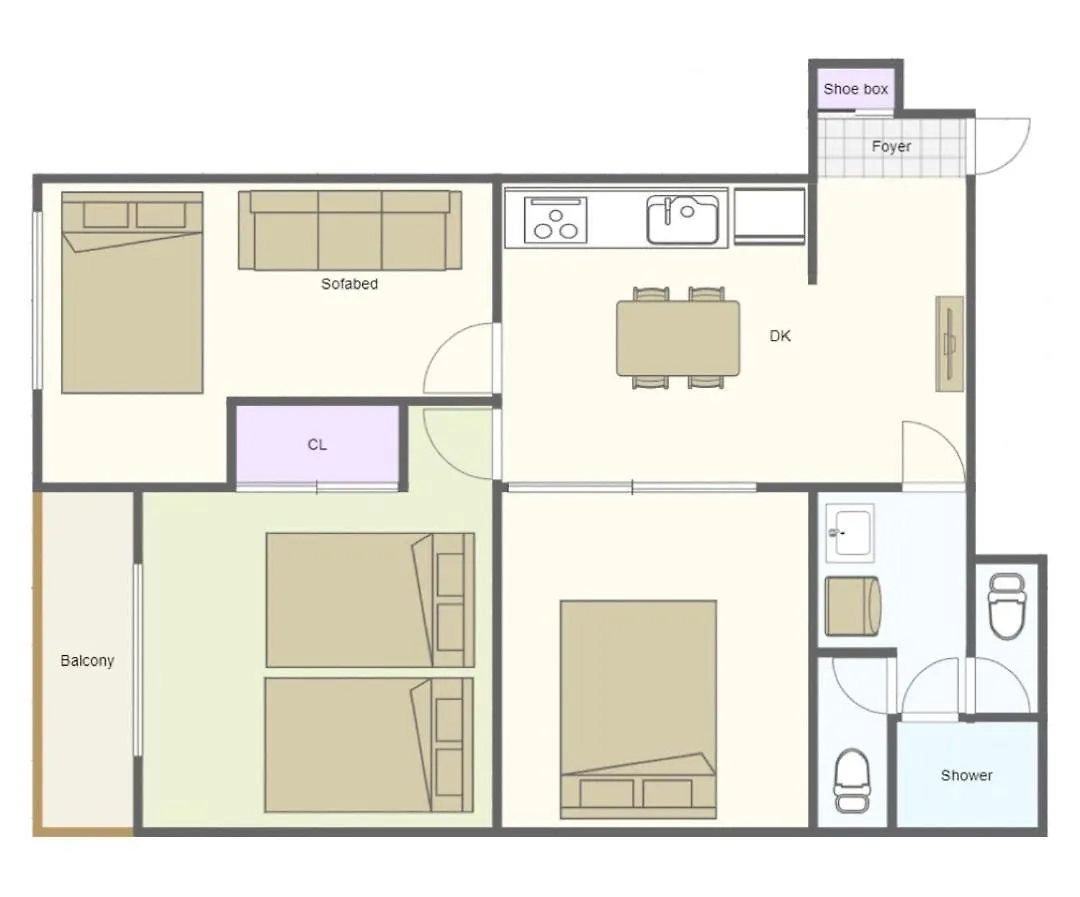 Hiyamagu Namba: Cozy 3-Room Stay Near Kuromon Market Osaka 0*,